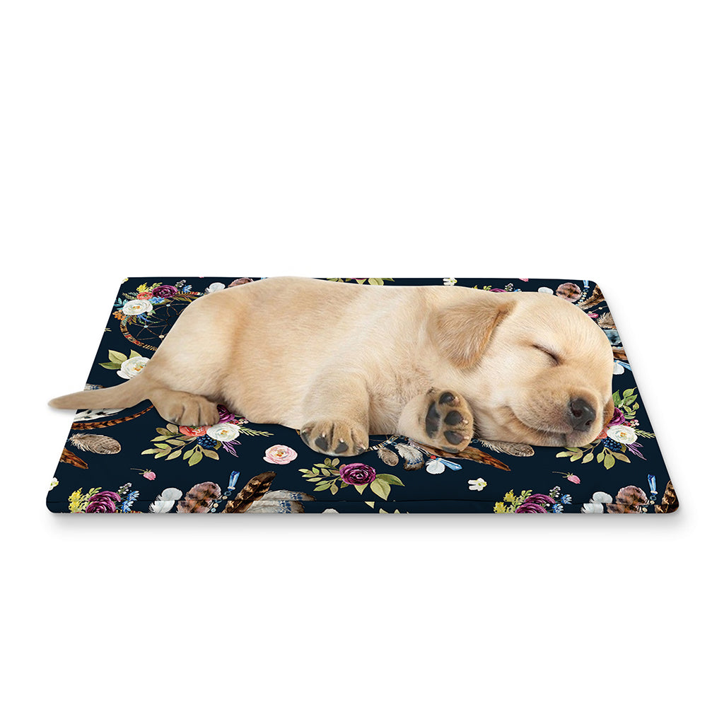 Flower Dream Catcher Pattern Print Pet Cooling Mat Cover