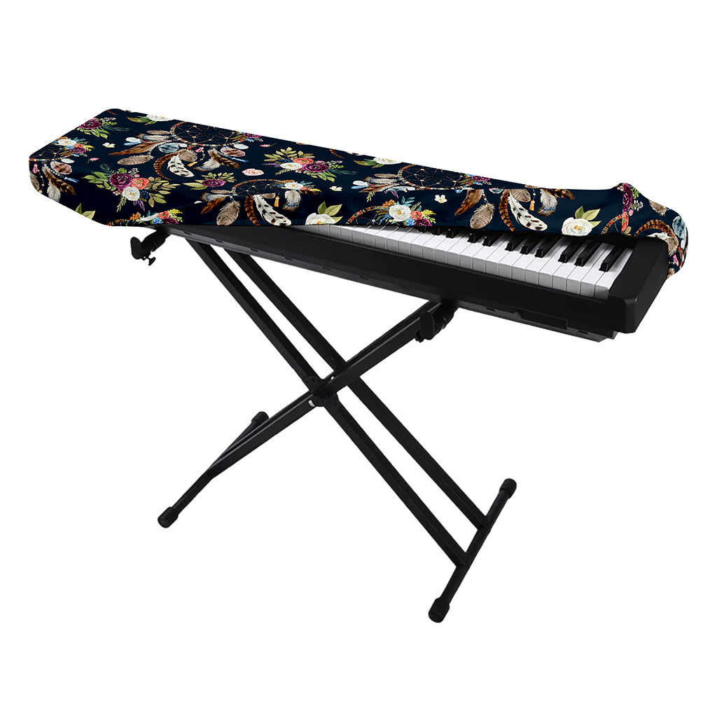 Flower Dream Catcher Pattern Print Piano Keyboard Cover