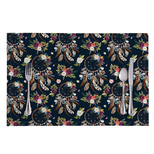 Flower Dream Catcher Pattern Print Placemat