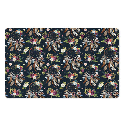 Flower Dream Catcher Pattern Print Polyester Doormat