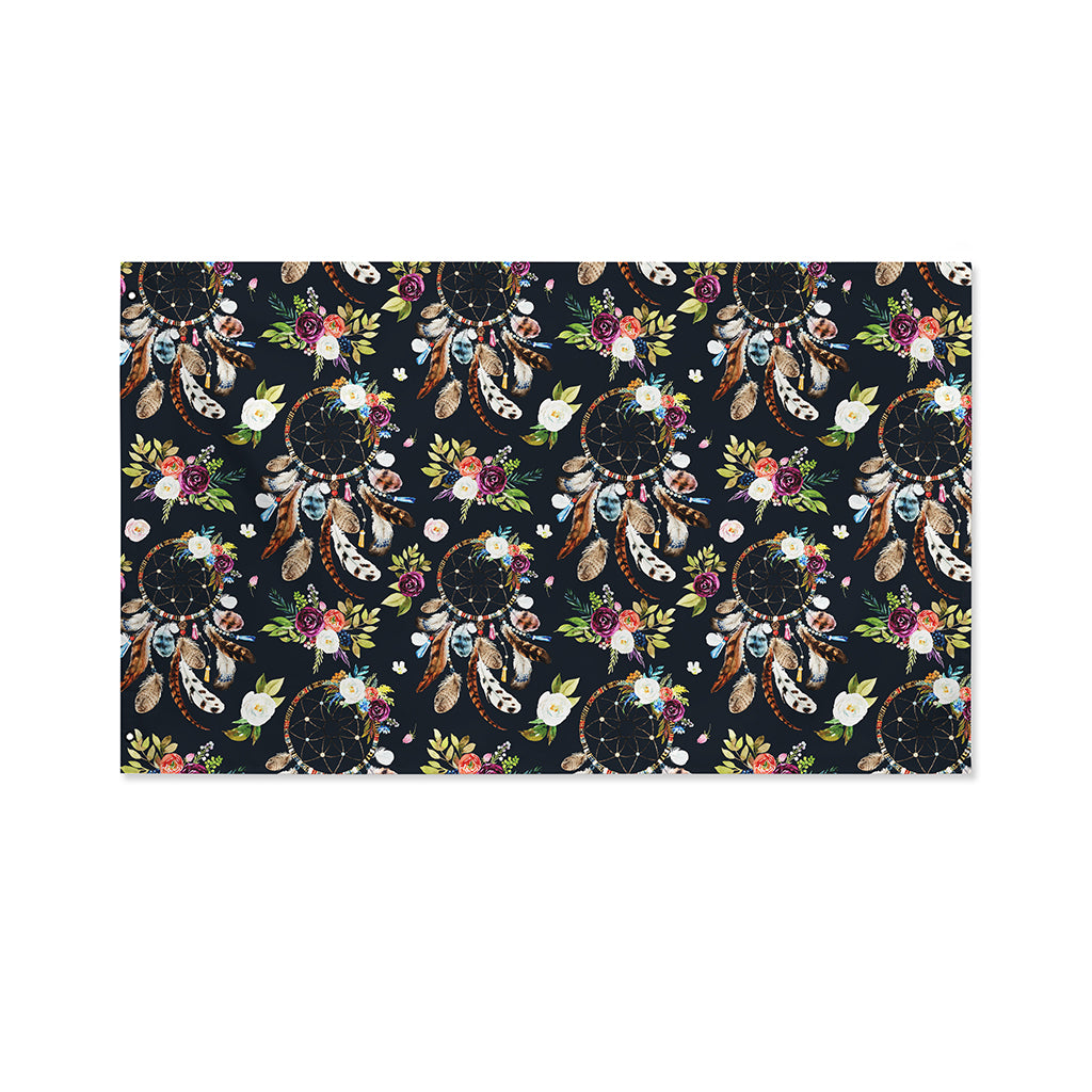 Flower Dream Catcher Pattern Print Polyester Flag