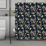 Flower Dream Catcher Pattern Print Polyester Shower Curtain