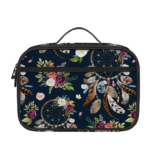 Flower Dream Catcher Pattern Print Portable Lunch Bag
