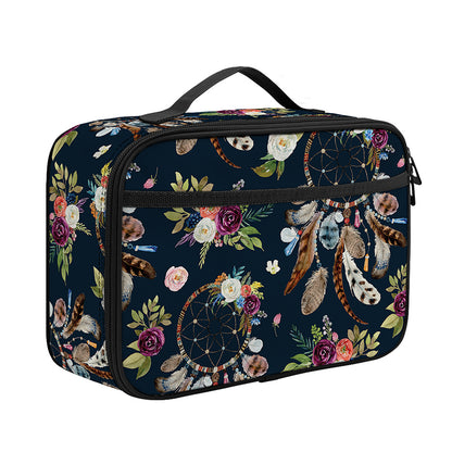 Flower Dream Catcher Pattern Print Portable Lunch Bag