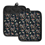 Flower Dream Catcher Pattern Print Pot Holders With Pocket