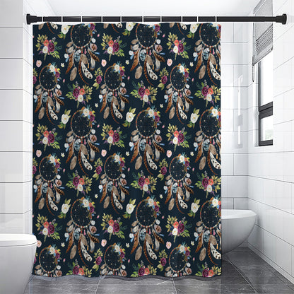 Flower Dream Catcher Pattern Print Premium Shower Curtain