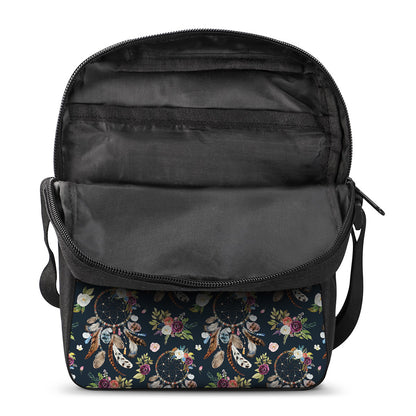 Flower Dream Catcher Pattern Print Rectangular Crossbody Bag