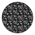 Flower Dream Catcher Pattern Print Round Floor Mat