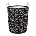 Flower Dream Catcher Pattern Print Round Laundry Basket