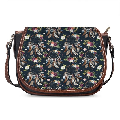 Flower Dream Catcher Pattern Print Saddle Bag