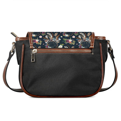 Flower Dream Catcher Pattern Print Saddle Bag