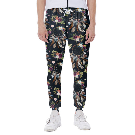 Flower Dream Catcher Pattern Print Scuba Joggers