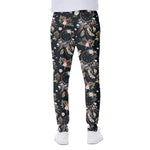 Flower Dream Catcher Pattern Print Scuba Joggers