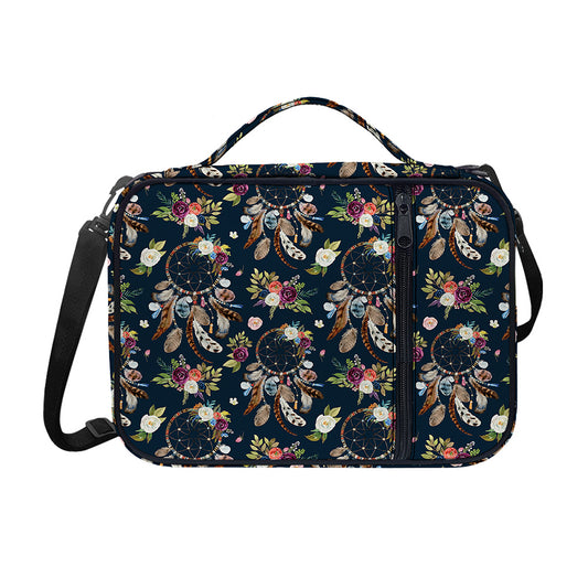 Flower Dream Catcher Pattern Print Shoulder Strap Bible Bag