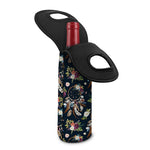 Flower Dream Catcher Pattern Print Single Neoprene Wine Tote