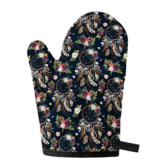 Flower Dream Catcher Pattern Print Single Oven Mitt
