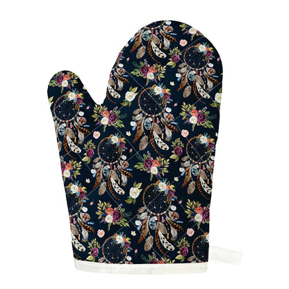 Flower Dream Catcher Pattern Print Single Oven Mitt