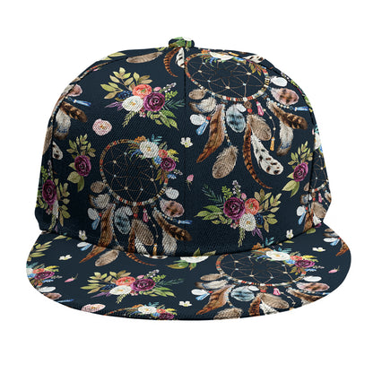 Flower Dream Catcher Pattern Print Snapback Cap