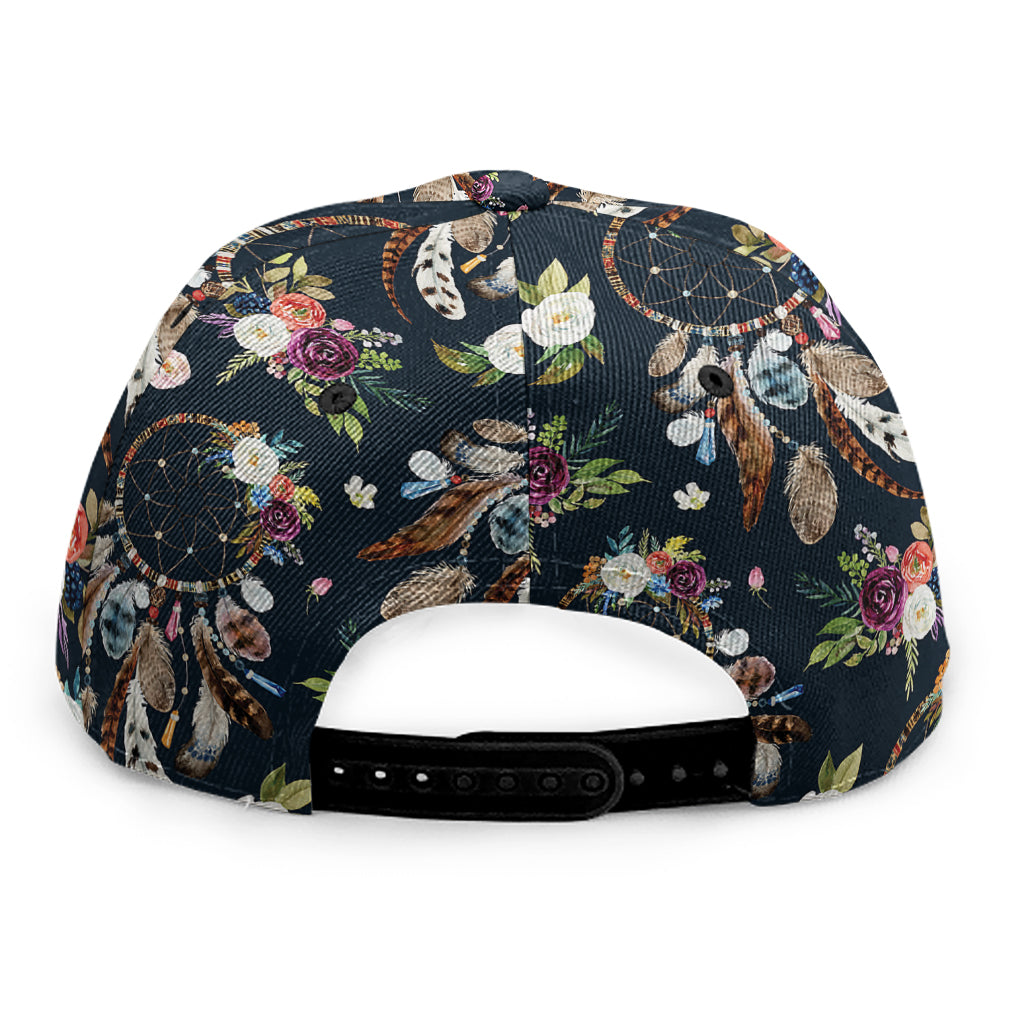 Flower Dream Catcher Pattern Print Snapback Cap