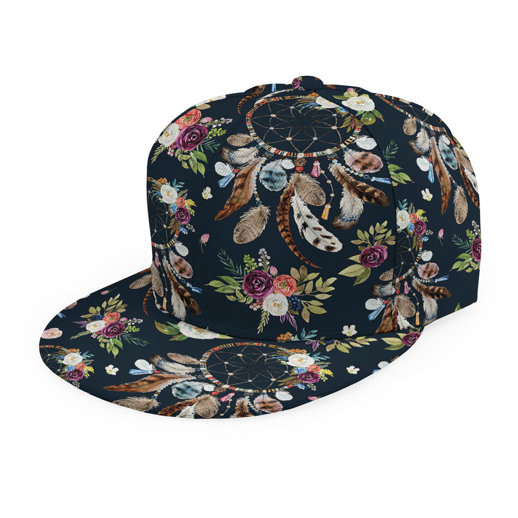 Flower Dream Catcher Pattern Print Snapback Cap