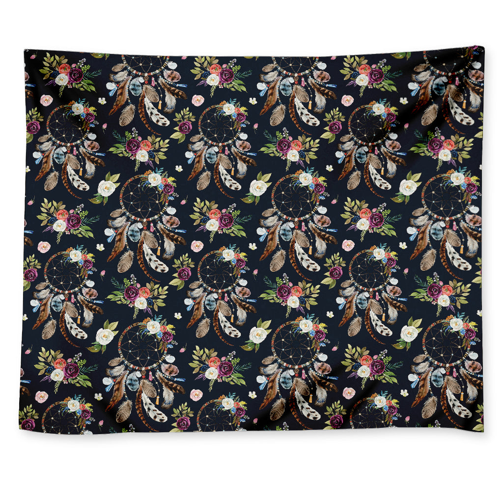 Flower Dream Catcher Pattern Print Tapestry