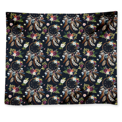Flower Dream Catcher Pattern Print Tapestry