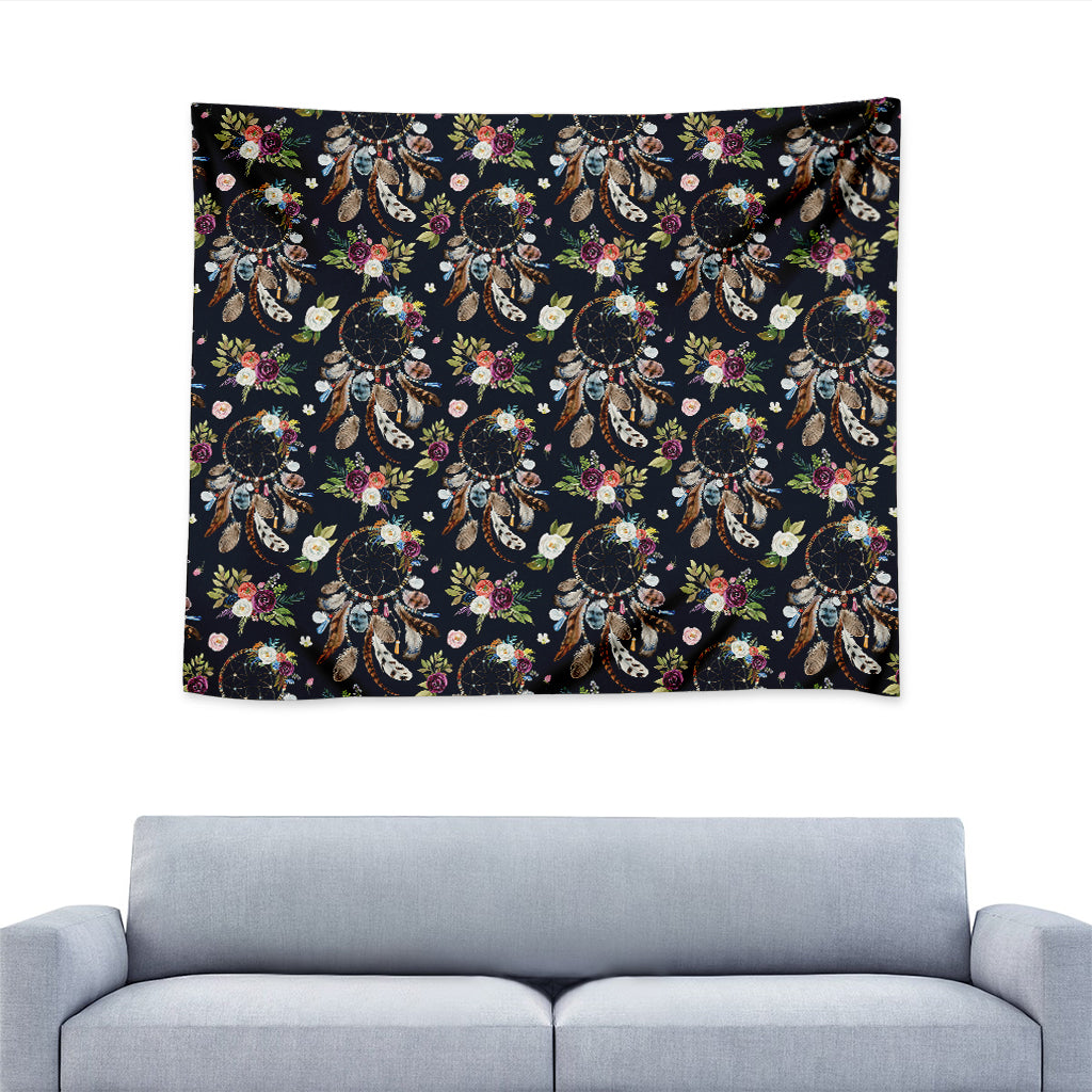 Flower Dream Catcher Pattern Print Tapestry