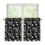 Flower Dream Catcher Pattern Print Tier Curtains