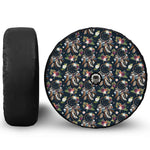 Flower Dream Catcher Pattern Print Tire Cover With Camera Hole