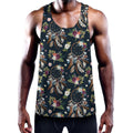 Flower Dream Catcher Pattern Print Men's Workout Tank Top