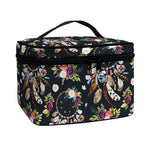 Flower Dream Catcher Pattern Print Travel Makeup Bag