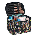 Flower Dream Catcher Pattern Print Travel Makeup Bag