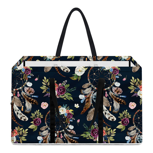 Flower Dream Catcher Pattern Print Utility Tote Bag