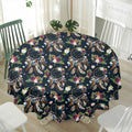Flower Dream Catcher Pattern Print Waterproof Round Tablecloth