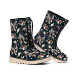 Flower Dream Catcher Pattern Print Winter Boots