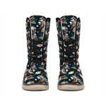 Flower Dream Catcher Pattern Print Winter Boots