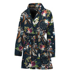 Flower Dream Catcher Pattern Print Women's Bathrobe