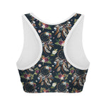 Flower Dream Catcher Pattern Print Women's Sports Bra