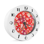 Flower Kimono Pattern Print Alarm Clock