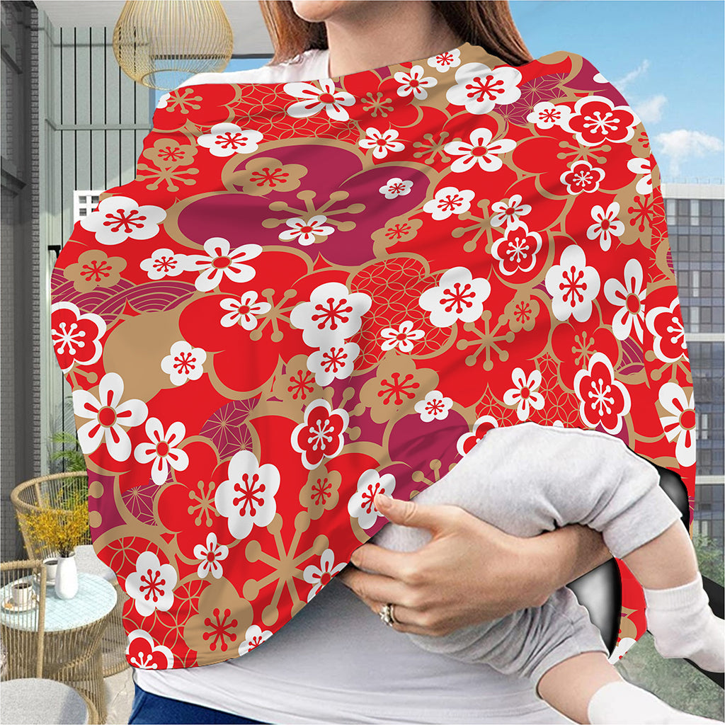 Flower Kimono Pattern Print Baby Seat Cover