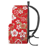 Flower Kimono Pattern Print Backpack