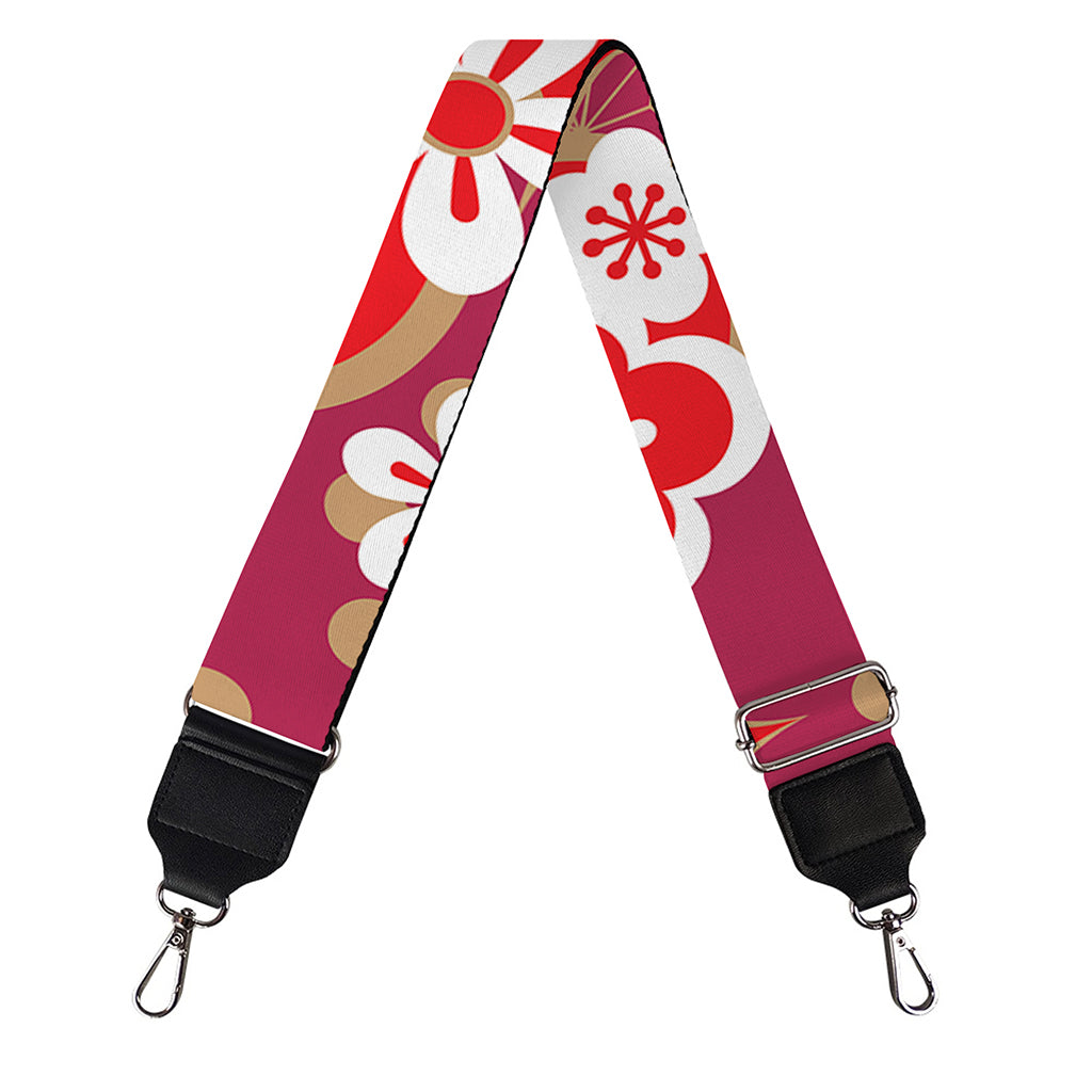 Flower Kimono Pattern Print Bag Strap