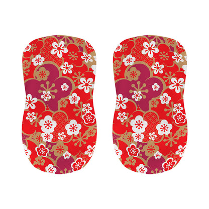 Flower Kimono Pattern Print Bar Stool Covers
