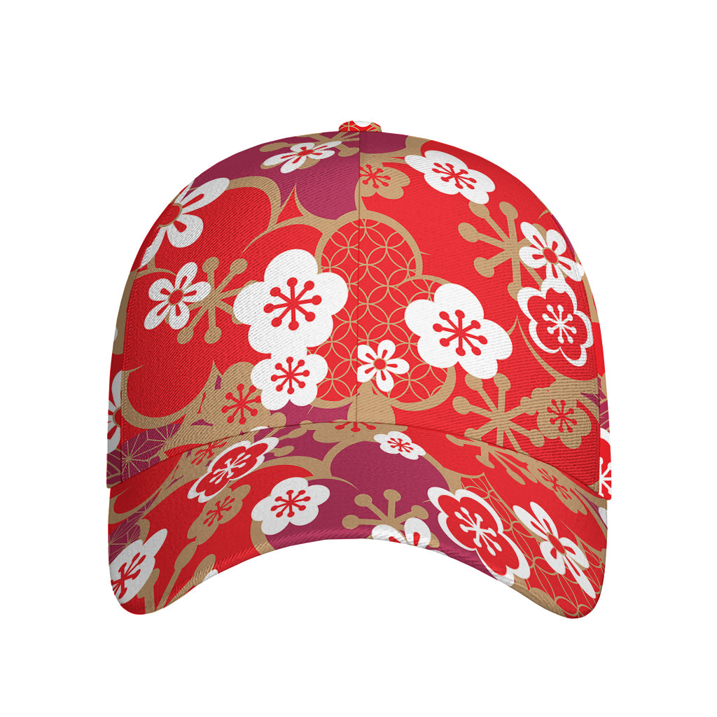 Flower Kimono Pattern Print Baseball Cap