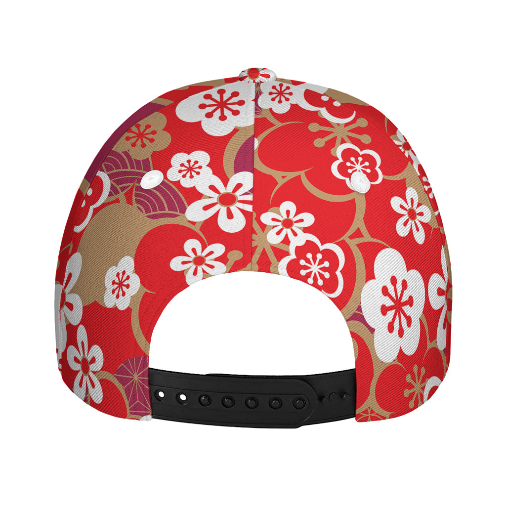 Flower Kimono Pattern Print Baseball Cap