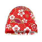 Flower Kimono Pattern Print Beanie