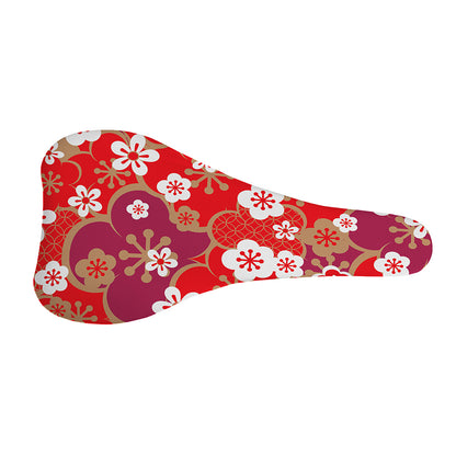Flower Kimono Pattern Print Bicycle Seat Cover