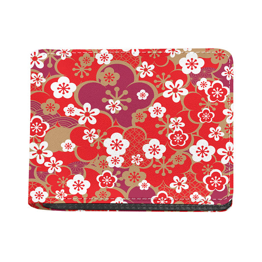 Flower Kimono Pattern Print Bifold Wallet