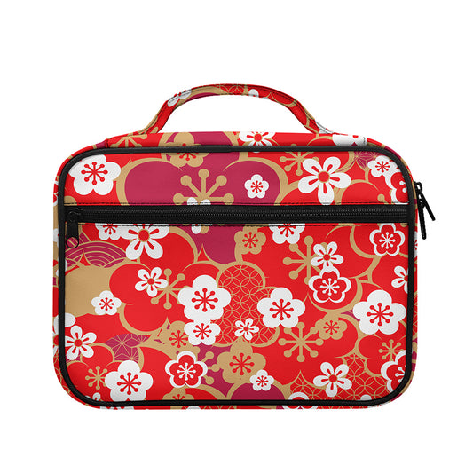 Flower Kimono Pattern Print Briefcase Bible Bag