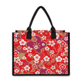 Flower Kimono Pattern Print Canvas Tote Bag